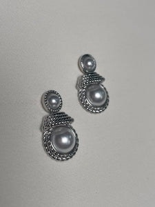 Arete plata pequeño con perla