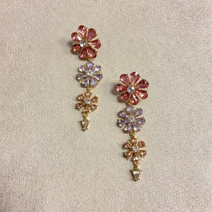 Aretes 3 flor multi