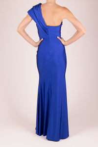 Vestido licra un hombro royal