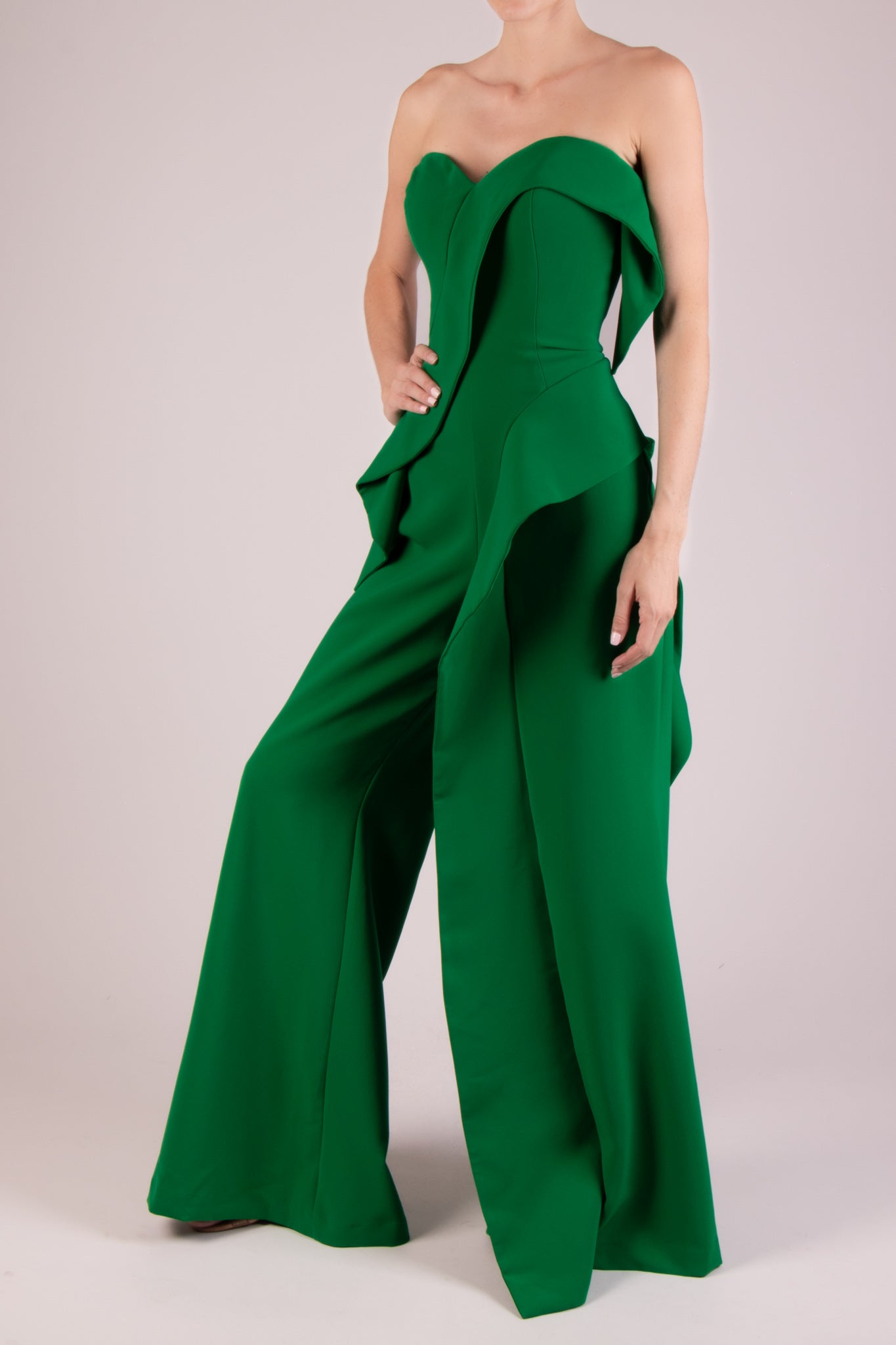 Jumpsuit strapless ruffle esmeralda