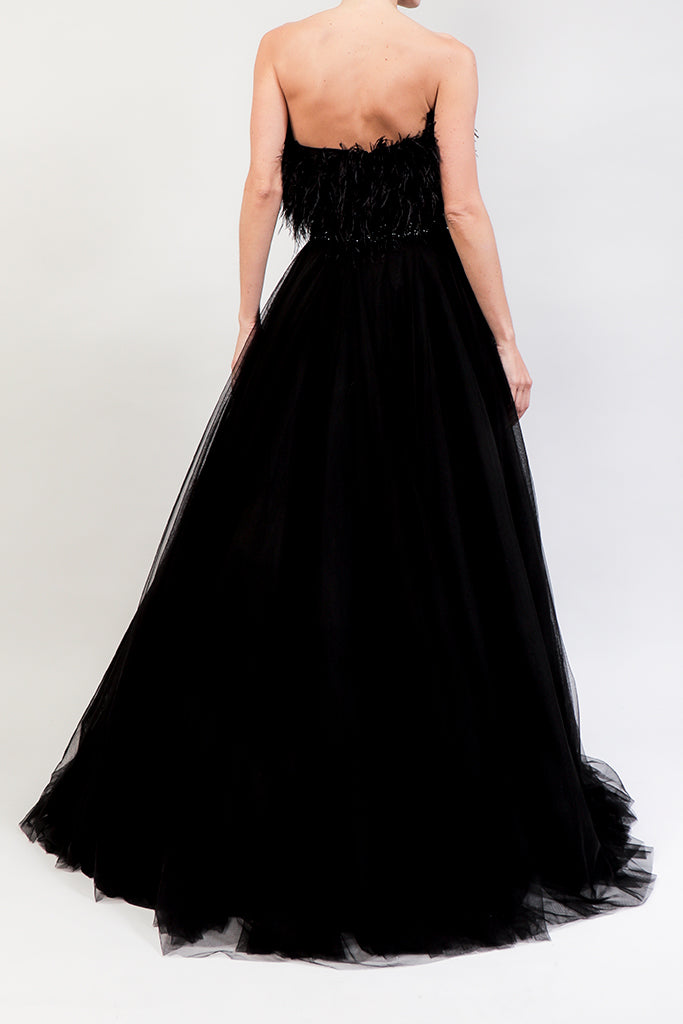 Vestido negro tul