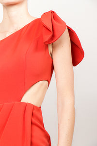 Vestido corto un hombro