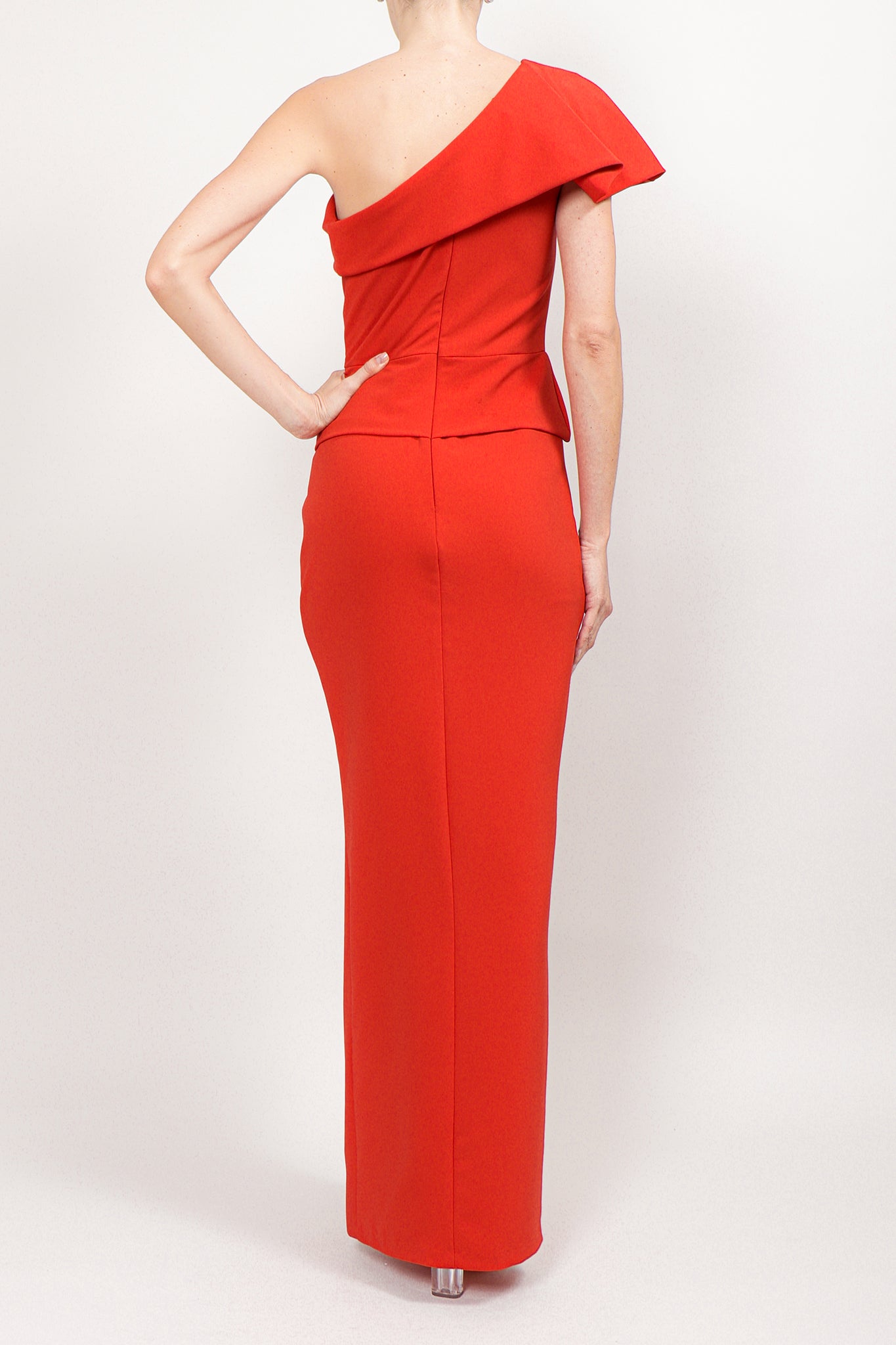 Vestido un hombro peplum