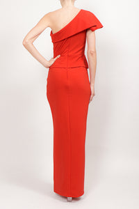Vestido un hombro peplum
