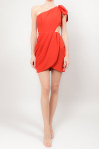 Vestido corto un hombro