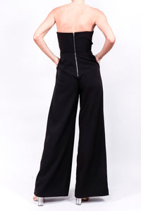 Jumpsuit strapless cropped negro