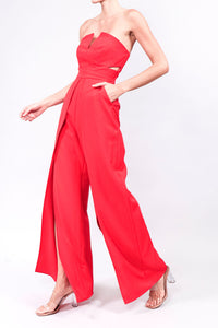 Jumpsuit strapless cropped