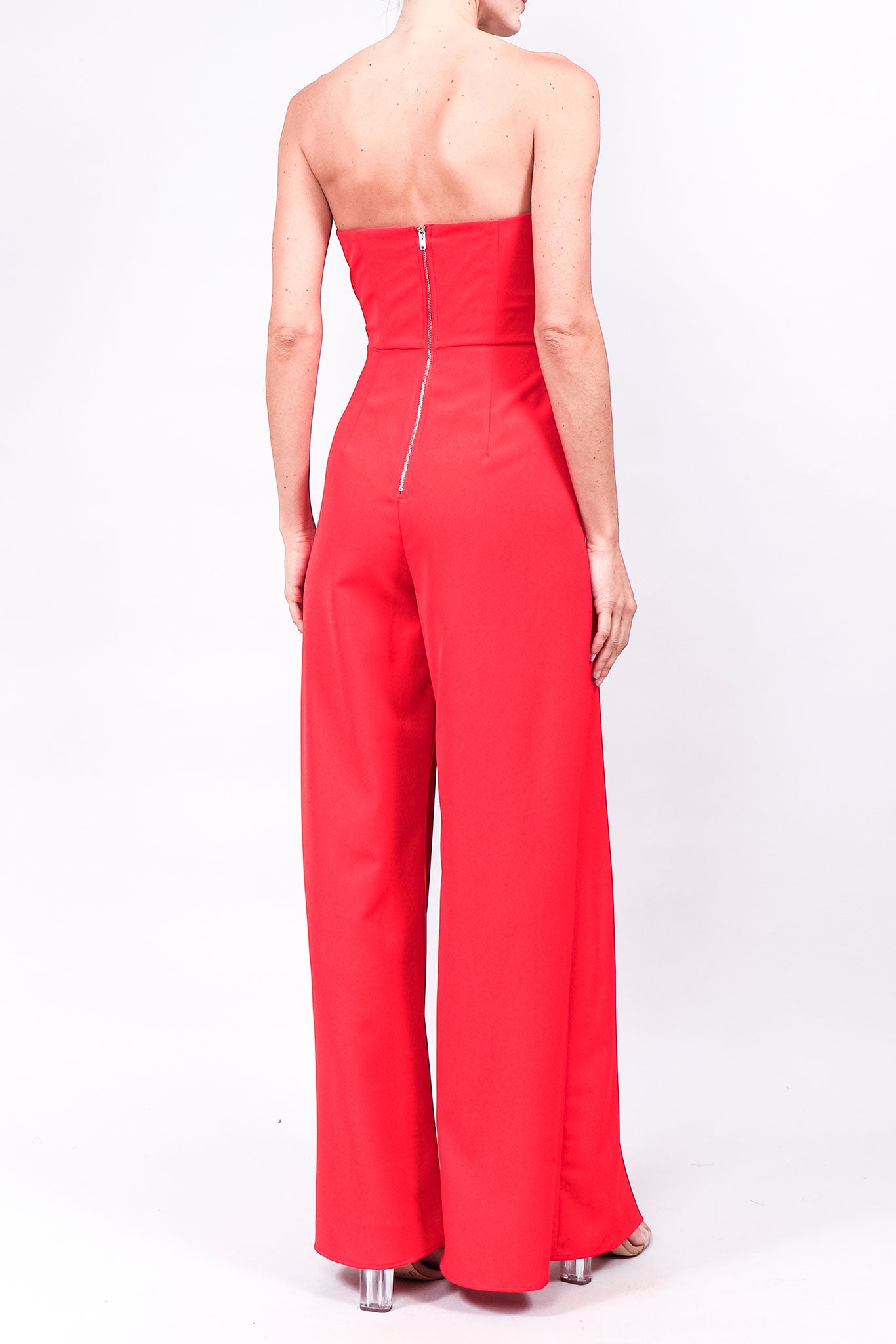Jumpsuit strapless cropped