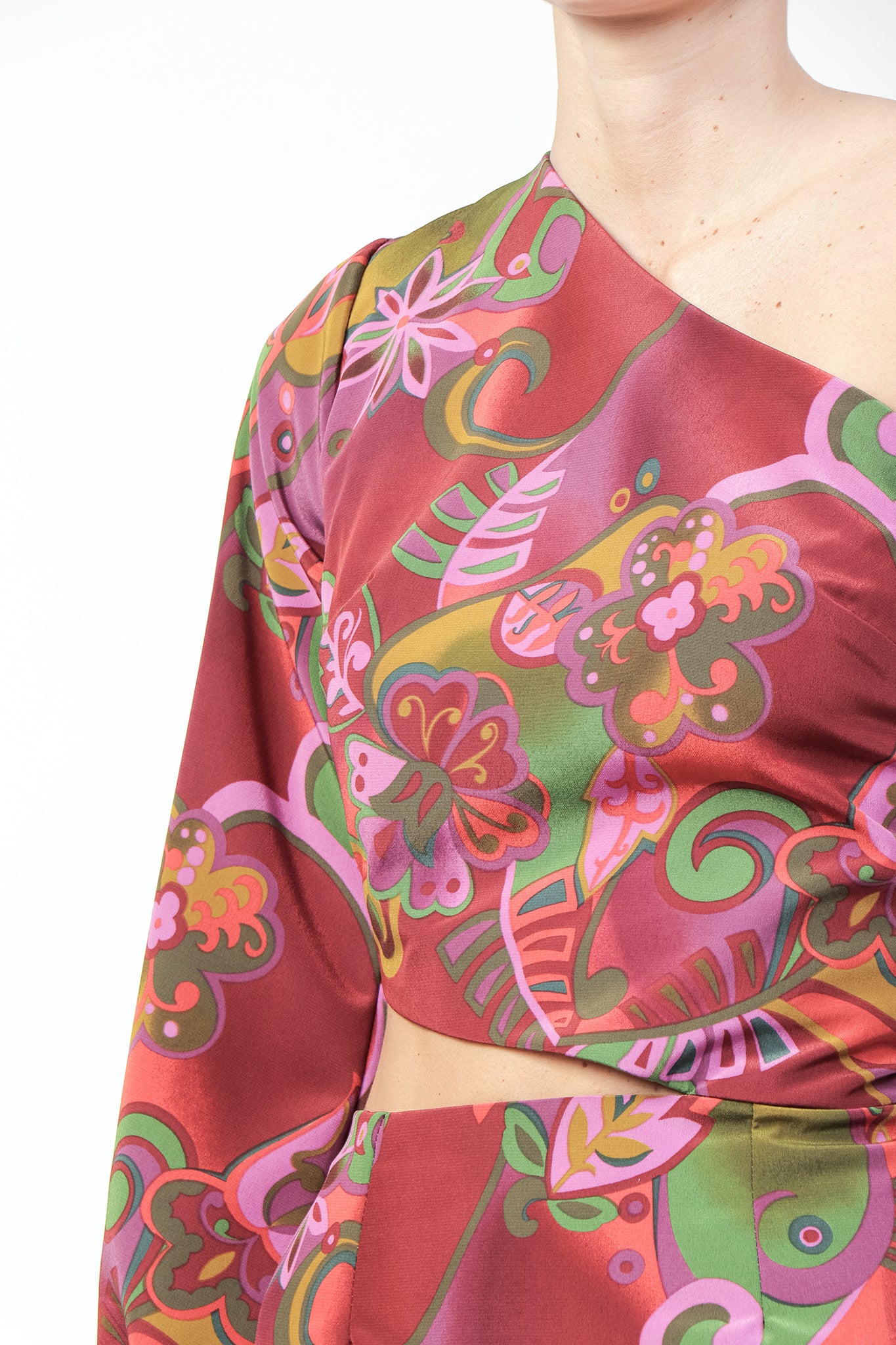 Vestido cut out print