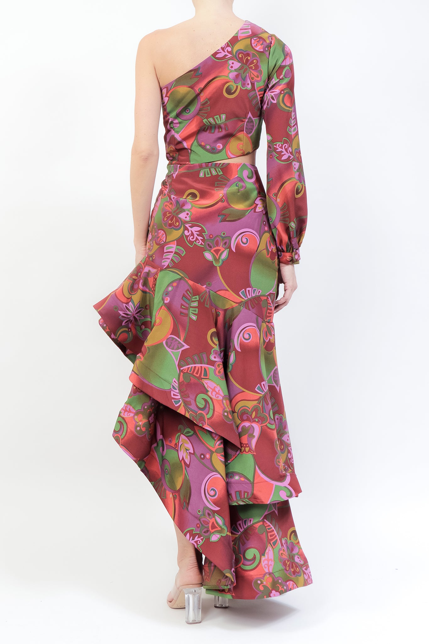Vestido cut out print