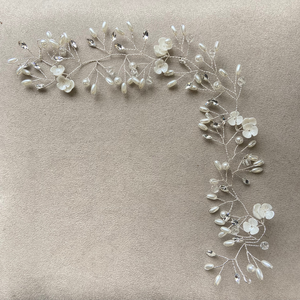 Tocado de novia triple flor