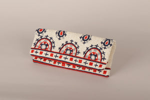 Clutch folder chaquira print