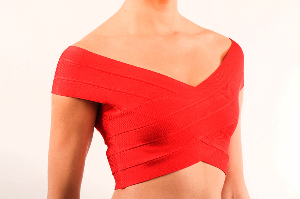 Crop top bandage cruzado