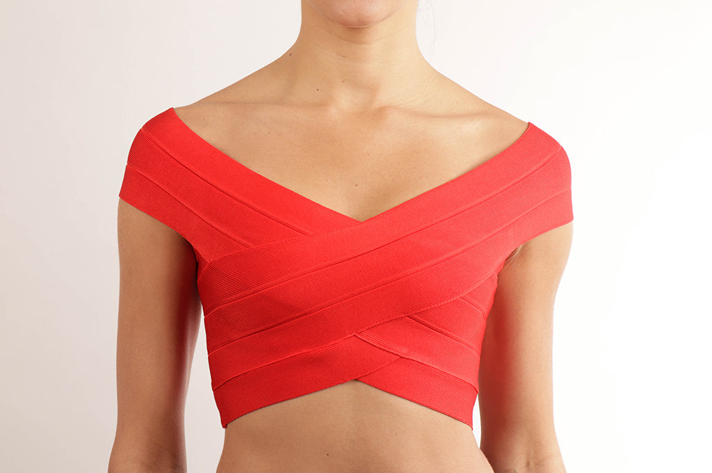 Crop top bandage cruzado