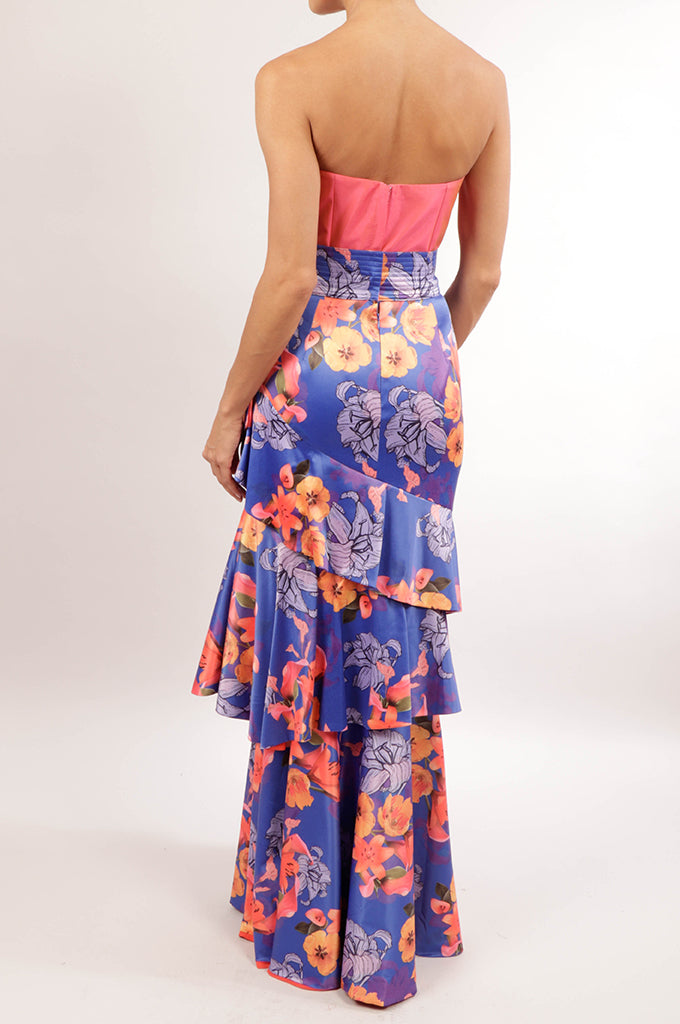 Falda olanes print azul