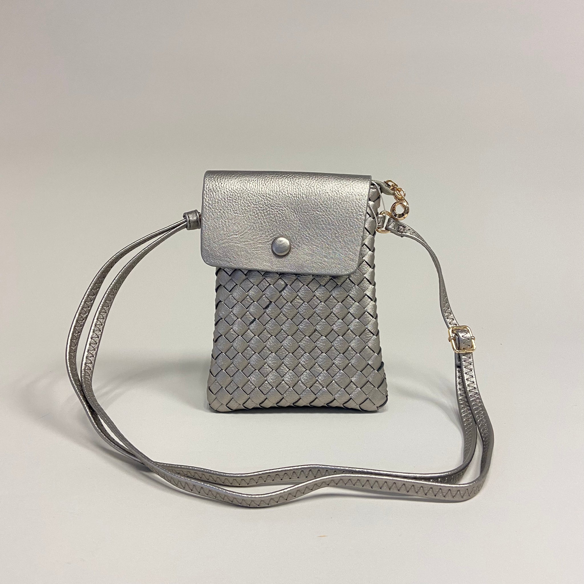 Mini bolsa entrelazada plata