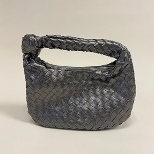 Bolsa hobo negro metálico