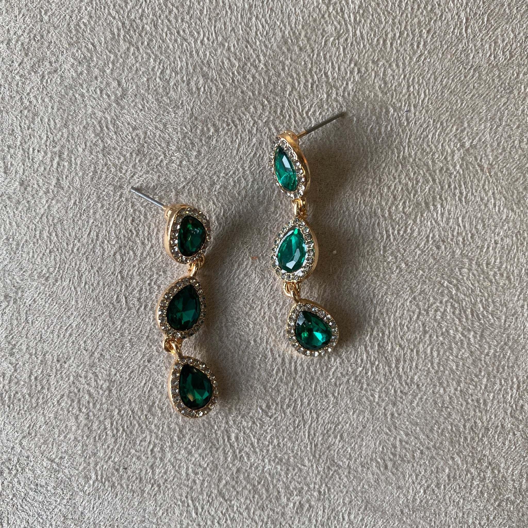Arete3 gotas verde