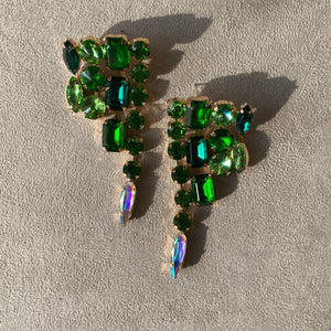 Arete cuentas verdes