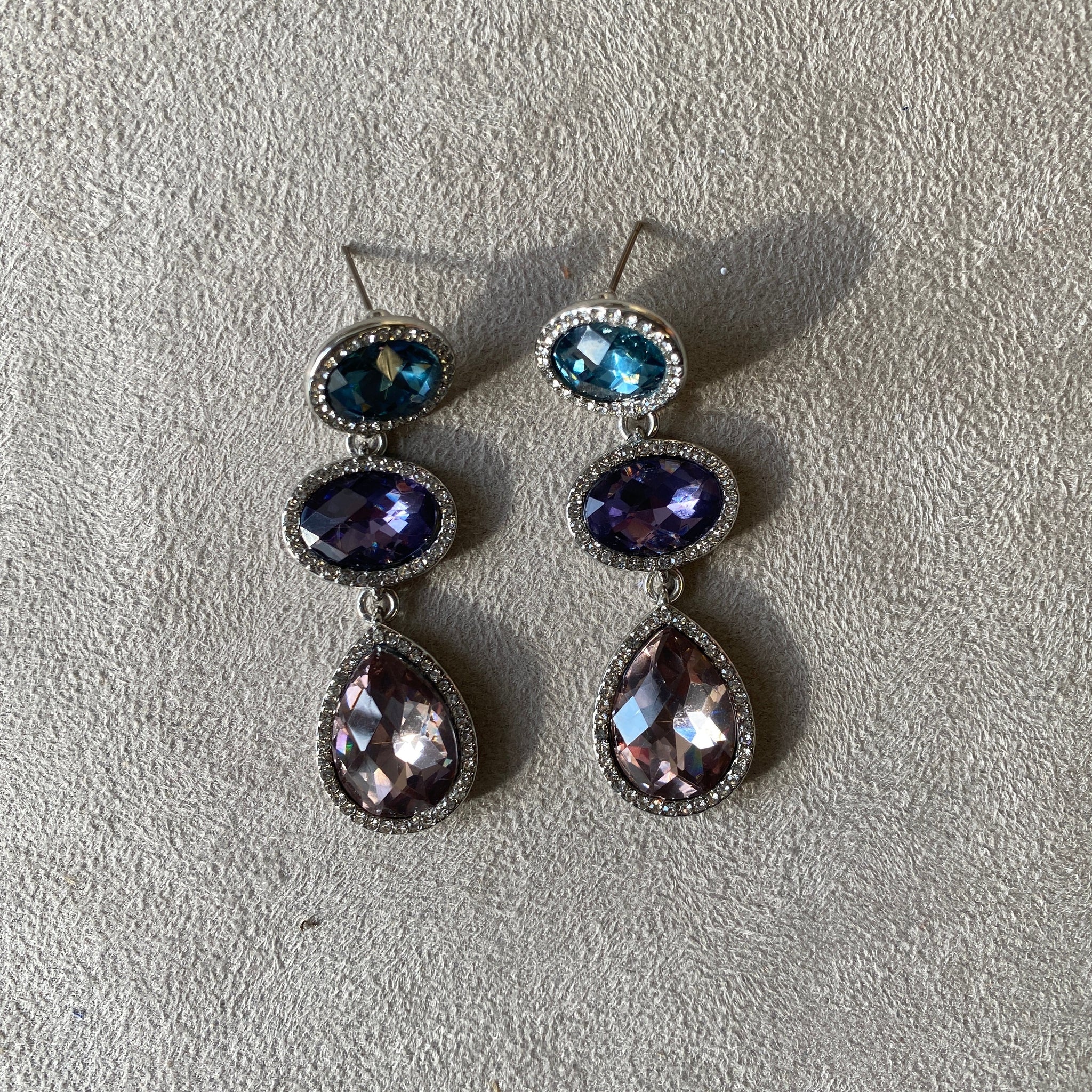 Arete ovalo y gota multi