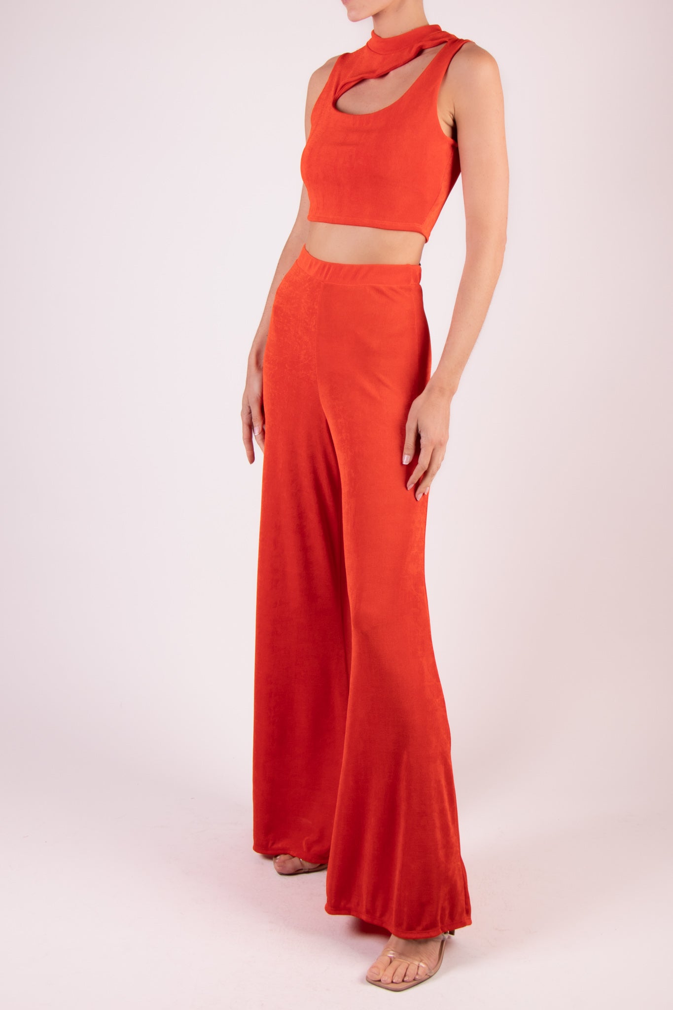 Conjunto top y pantalón naranja