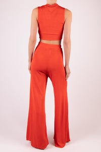 Conjunto top y pantalón naranja