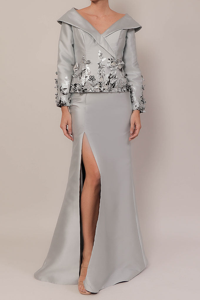 Vestido v bordado sirena