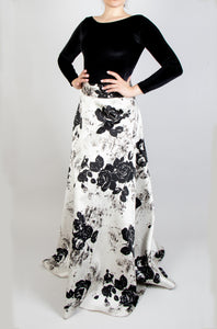 Falda print tafeta